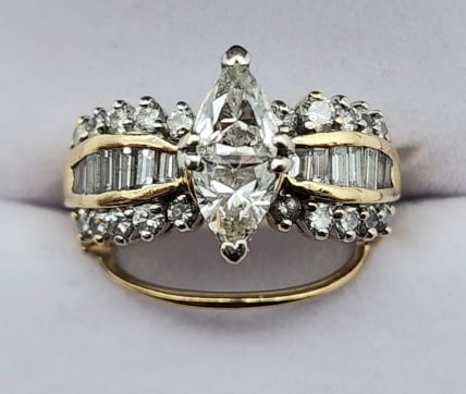 14K Yellow Gold Diamond Engagement Ring (1 of 6)