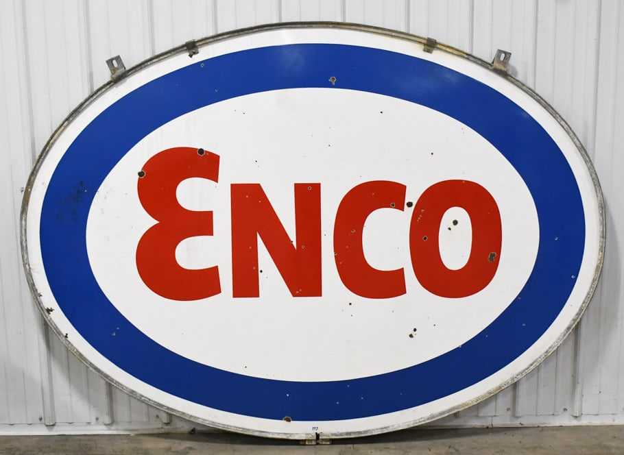 7ft DSP ENCO Service Station Sign w Ring (1 of 10)