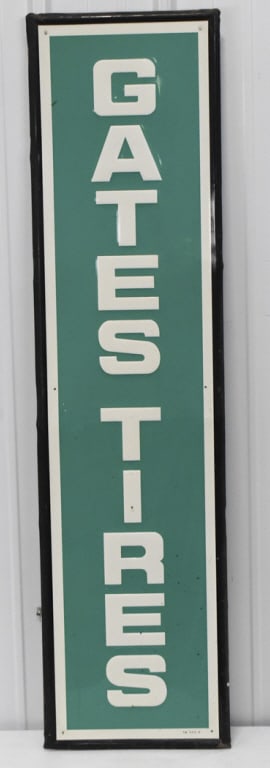 Vintage SST Gates Tires Embossed Sign 54x13 (1 of 6)