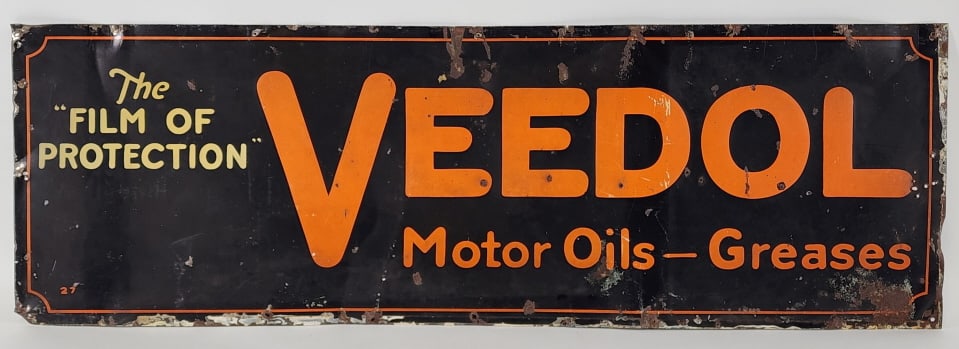 Veedol Motor Oils & Greases Embossed Tin Sign (1 of 10)
