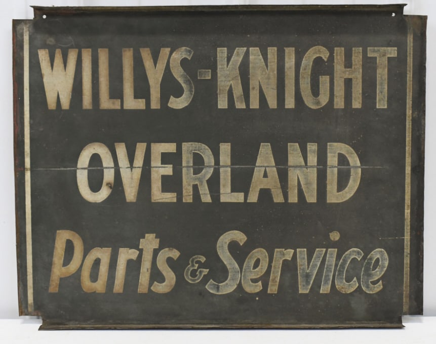 Early SST Willys-Knight Overland Dealership Sign (1 of 7)