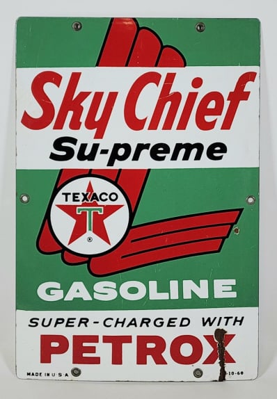 Texaco Sky Chief Porcelain Pump Plate (1 of 9)