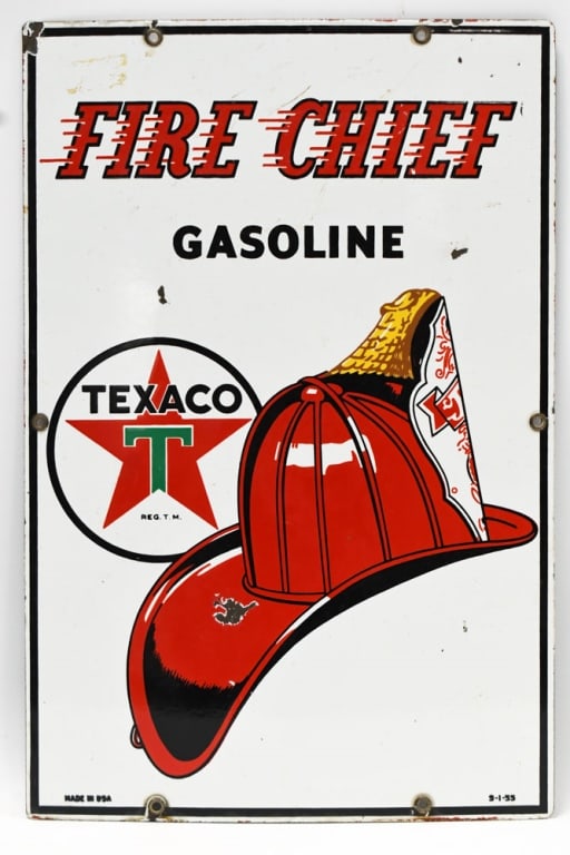Vintage SSP Texaco Fire Chief Gas Pump Plate (1 of 6)