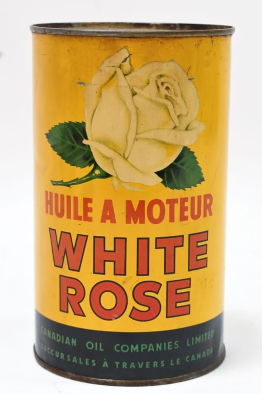 Early White Rose Motor Oil Imperial Quart Can (1 of 11)