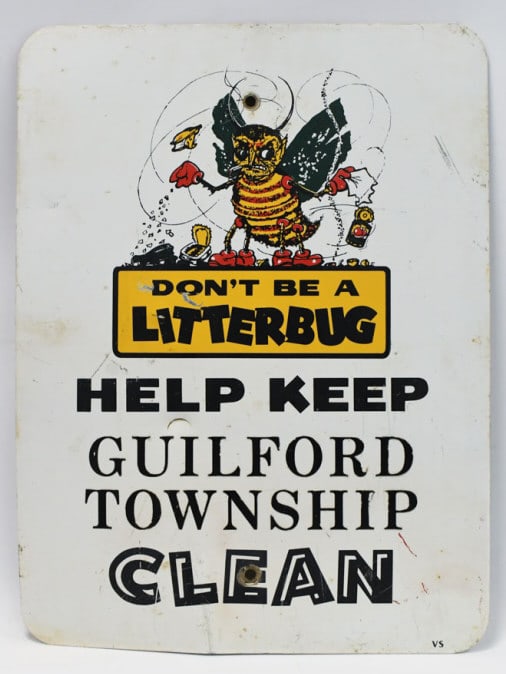 Vintage SST Dont Be A Litterbug Gulf Ford Twp Sign (1 of 7)