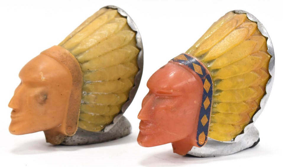 (2) 1950s Super Chief Lighted Hood Ornaments (1 of 9)