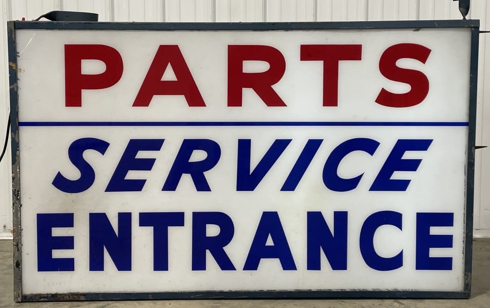 5ft Parts & Service Entrance DS Lighted Sign (1 of 8)