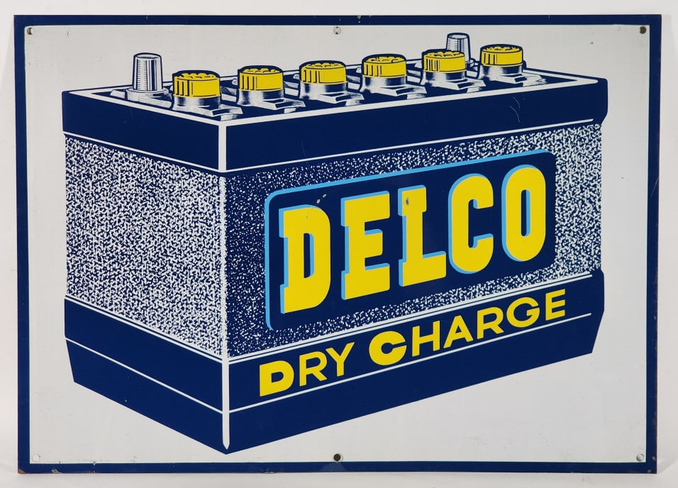 SST Delco Dry Charge Battery Sign 20in x 28in (1 of 8)