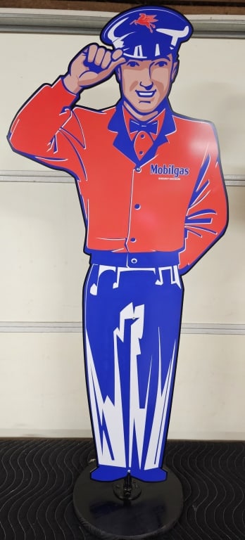 Modern Mobil Service Station Attendant Curb Sign (1 of 1)