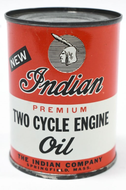 Vintage Indian1/2 Pint Motorcycle Oil Can Full (1 of 12)