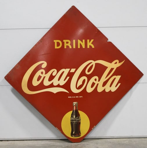 5ft Vintage " Drink " Coca-Cola Masonite Sign (1 of 10)