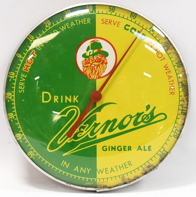 Vintage Vernors Ginger Ale / Soda Adv Thermometer (1 of 8)