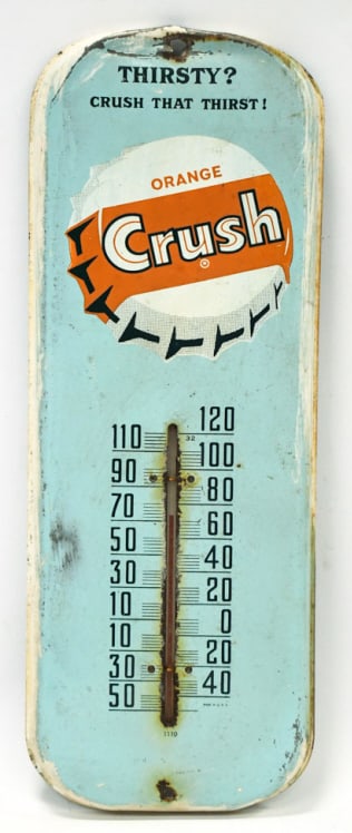 Vintage SST Orange Crush Soda Thermometer (1 of 6)
