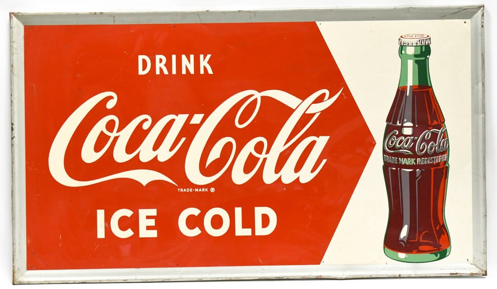 Large Vintage SST Coca-Cola Soda Sign 56x32 (1 of 9)