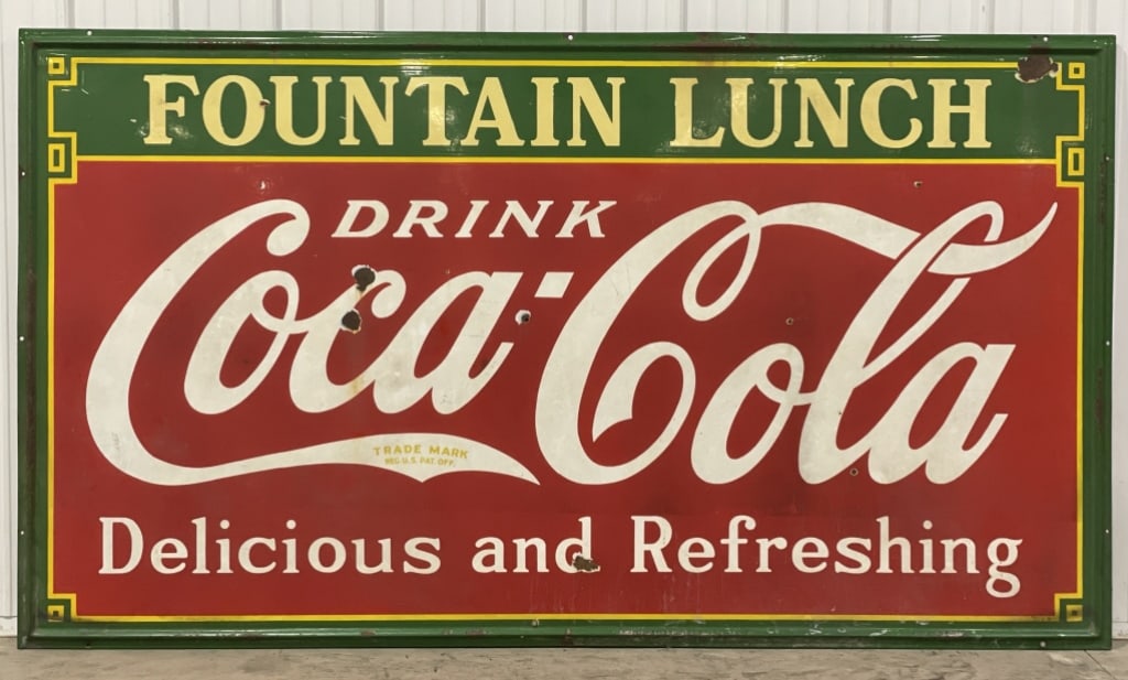 8ft Early SSP Coca-Cola Fountain Lunch Sign (1 of 7)