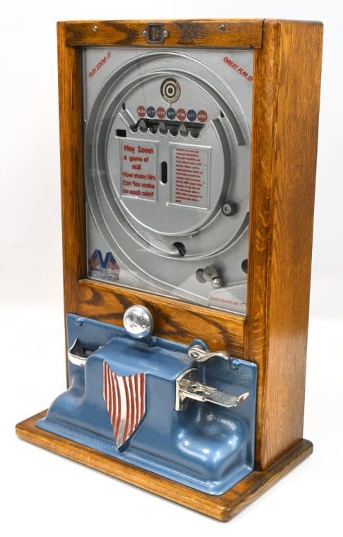 1 Cents Coin Operated ' Zoom ' Skill Game By Groetchen (1 of 10)