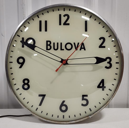 PAM Bulova Lighted Advertising Clock (1 of 9)