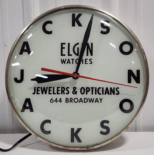 PAM Elgin Watches Lighted Advertising Clock (1 of 10)