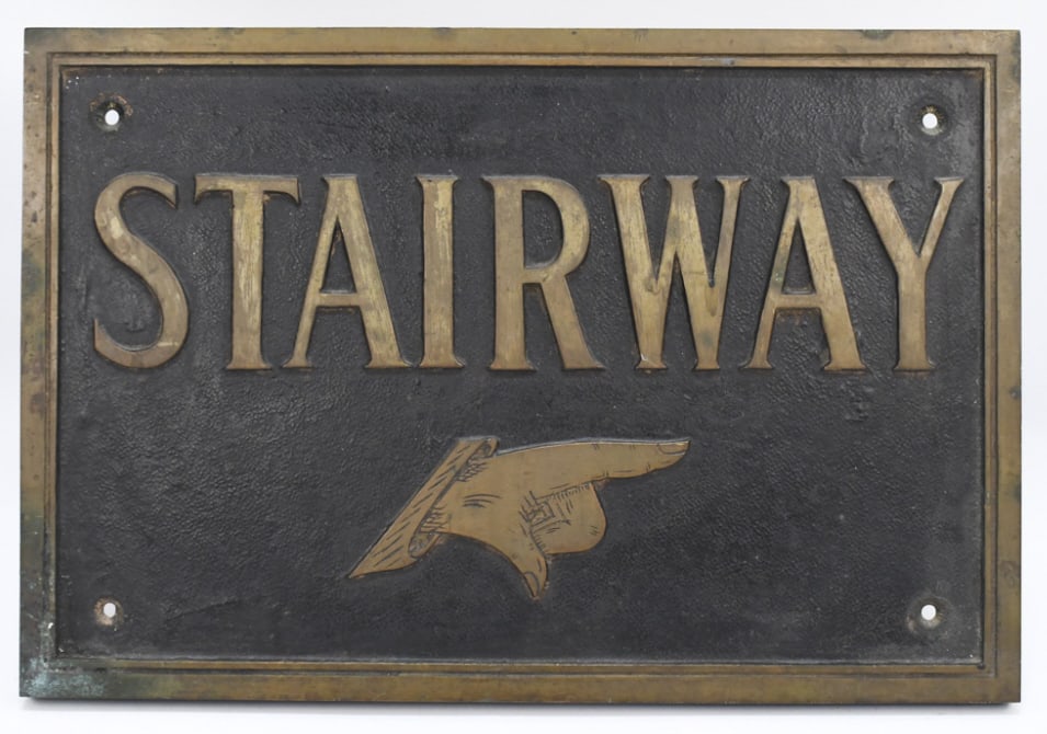 Early Bronze Stairway Directional Hand Sign (1 of 5)