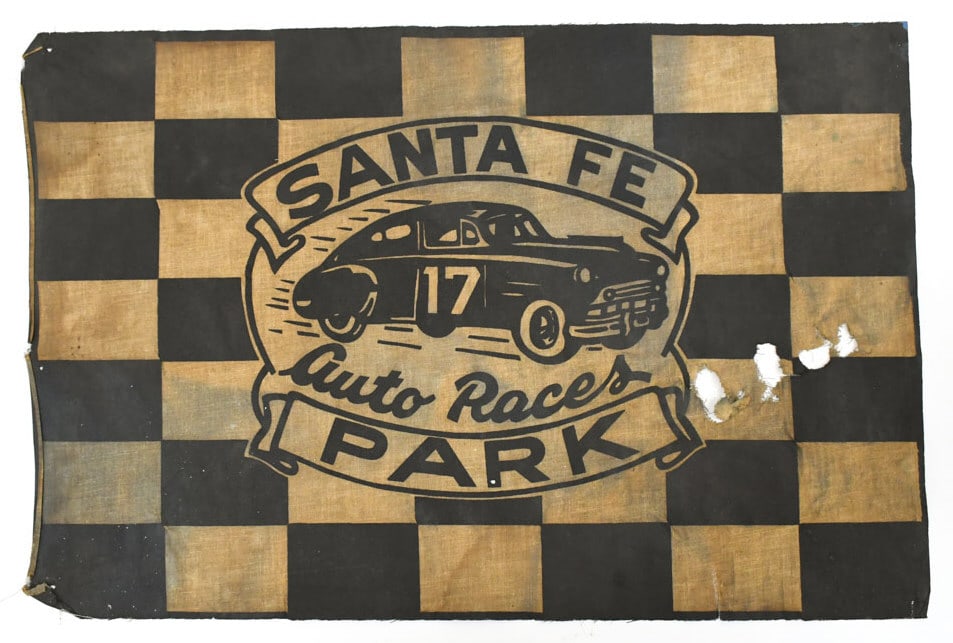 Vintage Santa Fe Park Auto Races Checkered Flag (1 of 5)