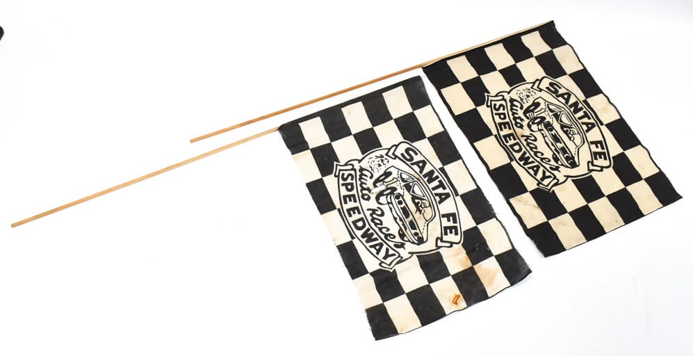 2 Vintage Santa Fe Speedway Races Chekered Flags (1 of 14)