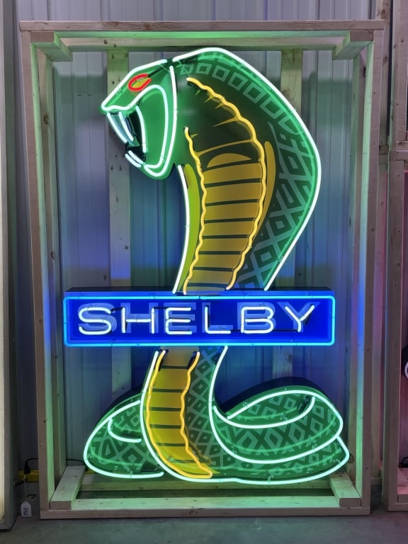 Custom Shelby Snake Tin Animated Neon Sign (1 of 5)