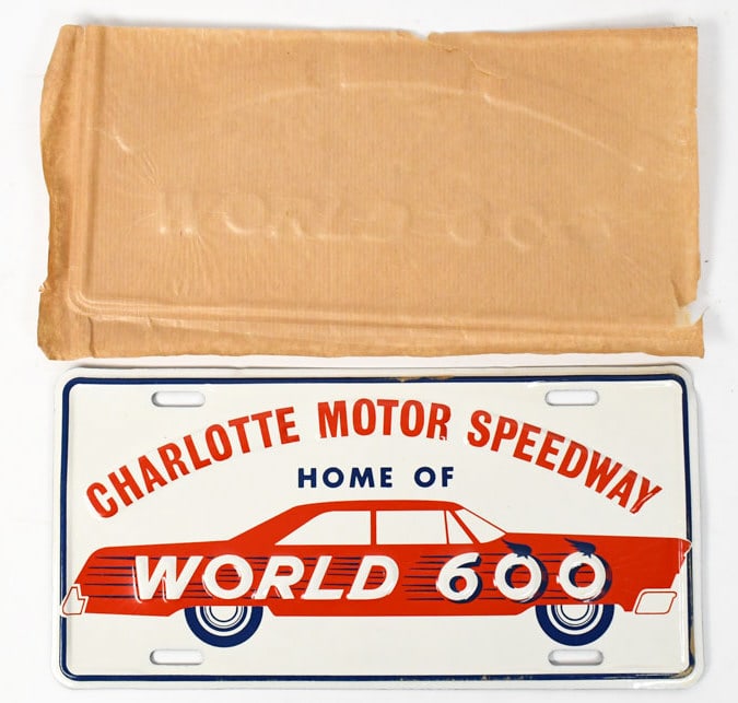 Vintage NOS Charlotte Motor Speedway License Plate (1 of 6)