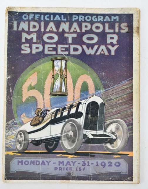 1920 Indianapolis 500 Program Auction