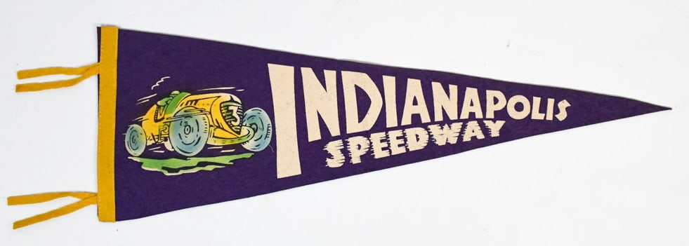 1930s-40s Indianapolis Speedway Auto Race Pennant (1 of 6)