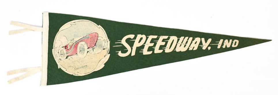 1930s-40s Indianapolis Speedway Auto Race Pennant (1 of 6)