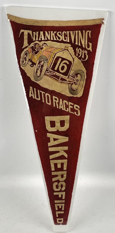 1913 Bakersfield Thanksgiving Auto Race Pennant (1 of 5)
