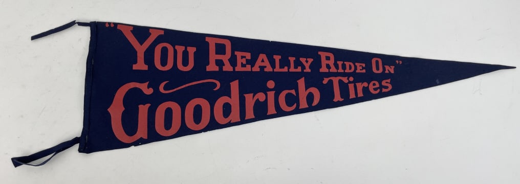 3ft Early Goodrich Tires Felt Advertising Pennant (1 of 9)