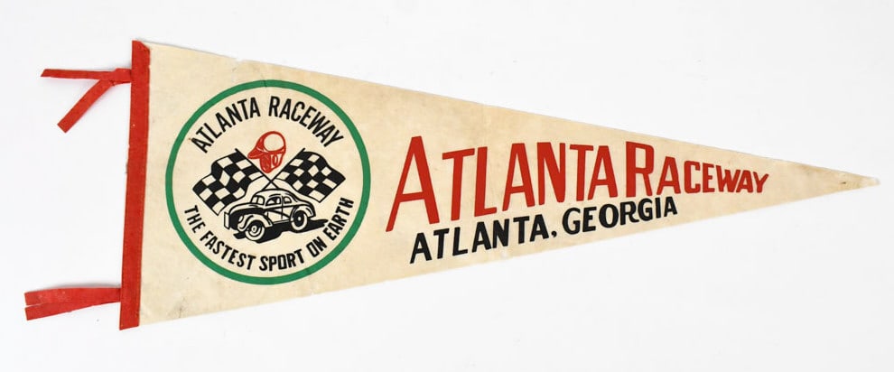 Vintage Atlanta Raceway Auto Racing Pennant (1 of 6)