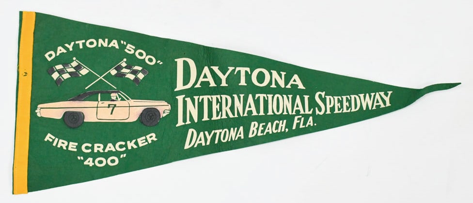 Vintage Daytona 500 & Fire Cracker 400 Pennant (1 of 6)