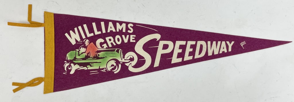 1940s Williams Grove Speedway Felt Racing Pennant (1 of 6)