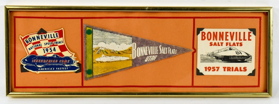 Vintage Bonneville Salt Flat Racing Framed Display (1 of 5)