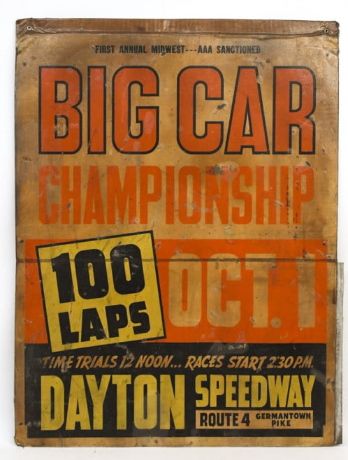 Vintage Dayton Speedway Big Car Races Poster (1 of 5)