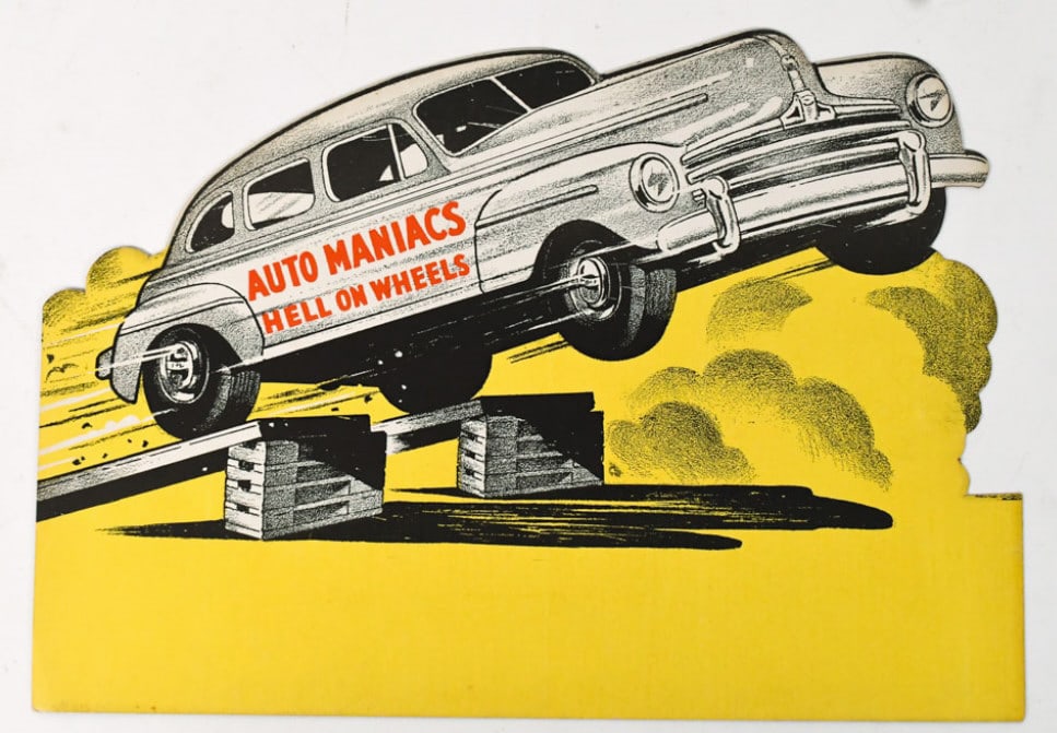Vintage Auto Maniacs Thrill Show Display Sign (1 of 6)