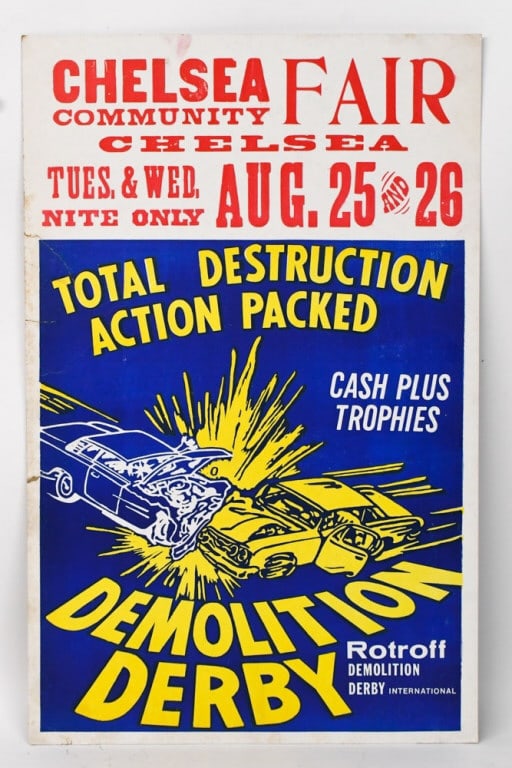 Vintage Chelsea Fair Demolition Derby Poster (1 of 6)