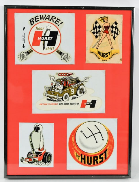 Vintage Hurst Speed Equipment Framed Decals (1 of 6)