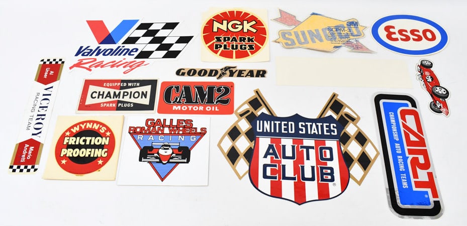(14) Vintage Racing Stickers & Decals (1 of 7)