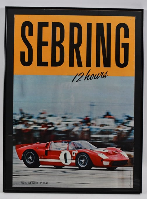 Framed 12 Hours of Sebring Race Poster (1 of 8)
