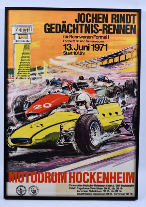 1971 Jochen Rindt Memorial F1  Auto Race Poster (1 of 6)