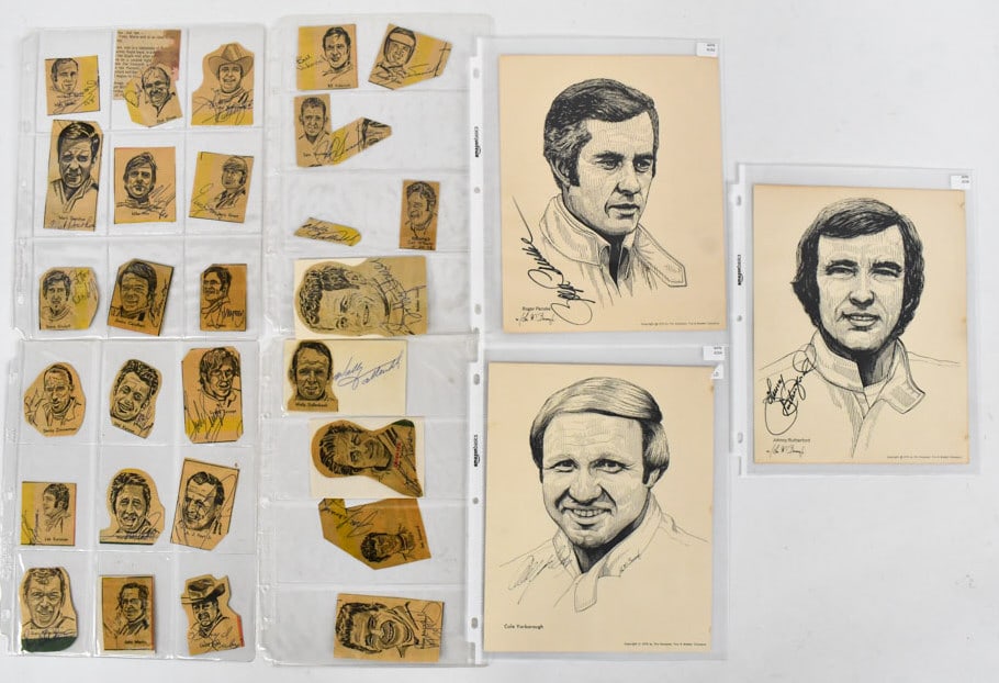 Lot of Autographed Racing Illustrations (1 of 8)