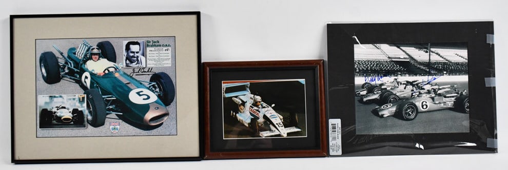 Autographed Photos Unser, Andretti, Foyt (1 of 9)