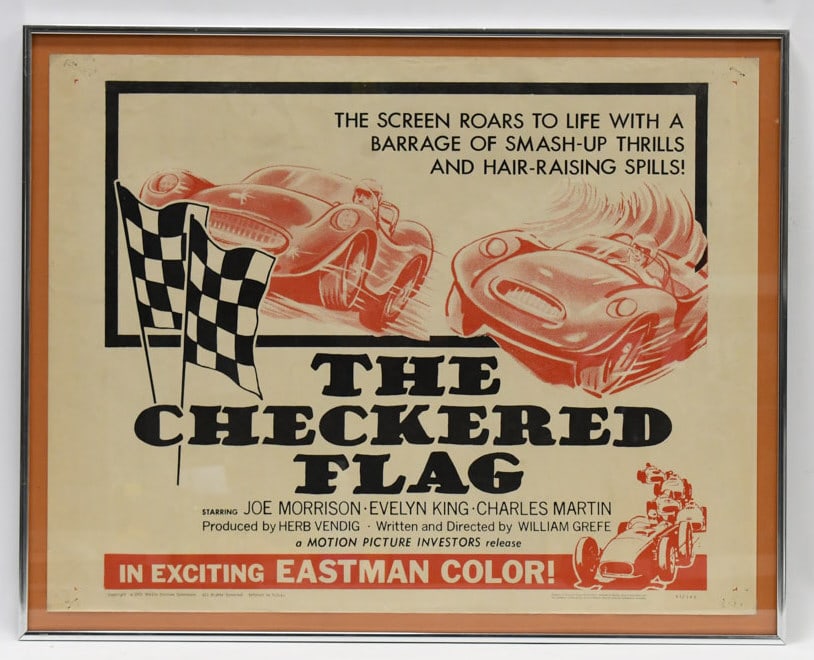 Orig. 1963 " The Checkered Flag " Movie Poster (1 of 14)