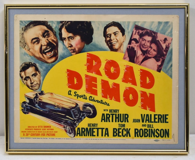 Framed Road Demon Movie Lobby Display Card (1 of 6)