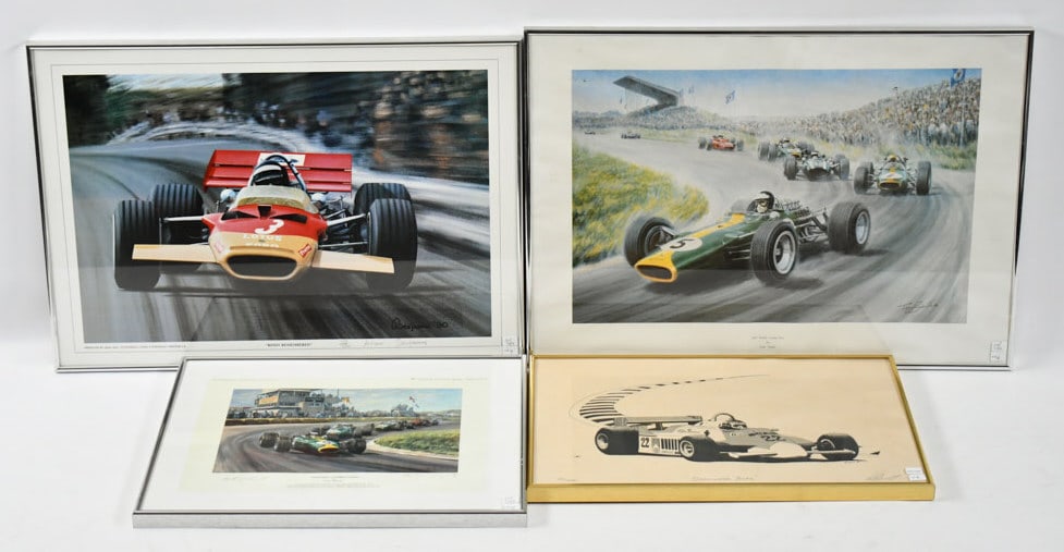 (4) Framed Racing Prints (1 of 15)