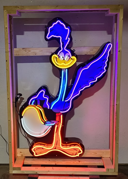 Custom Road Runner Bird Tin Neon Sign (1 of 5)
