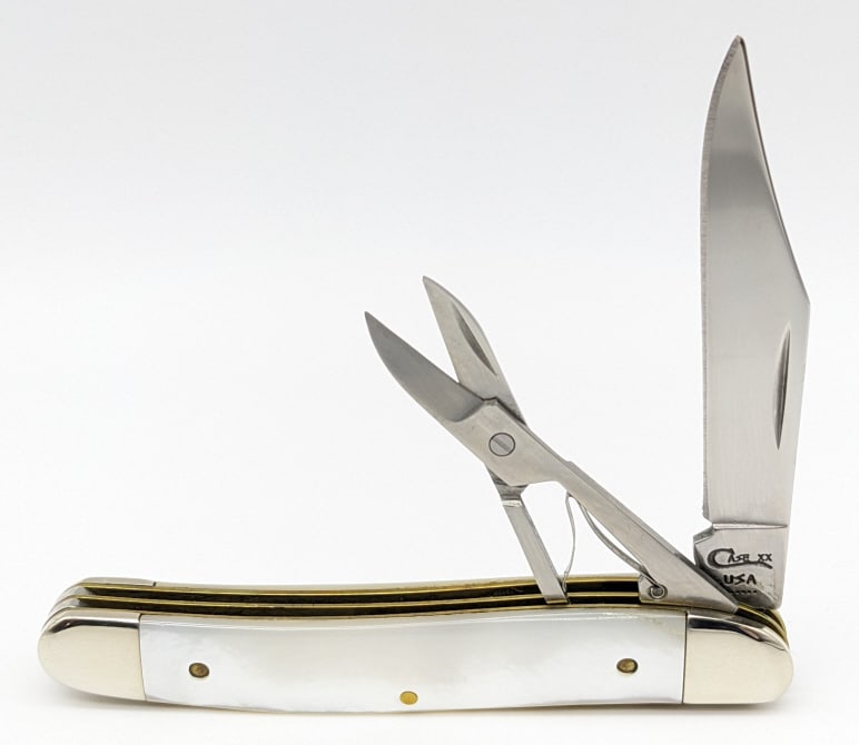 1995 Case XX MoP Medium Stockman 82087 w/ Box: 1995 Case XX MoP Medium Stockman 82087 w/ Box. Knife is in very nice condition with light wear from handling. Overall length of 3-3/8in when closed.